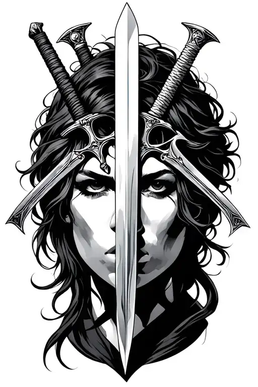 Swords Going Through Head