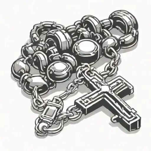 Rosary With Motocross Chain
