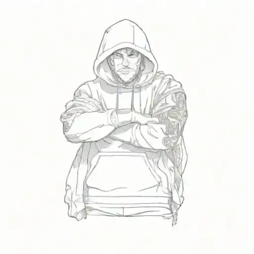 A Man In A Black Hoodie