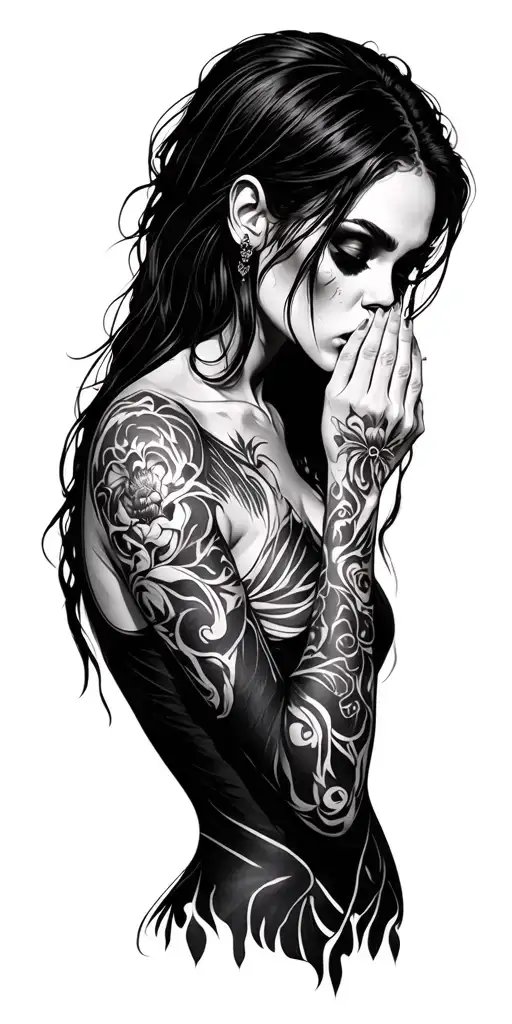 Mysterious Woman Shushing