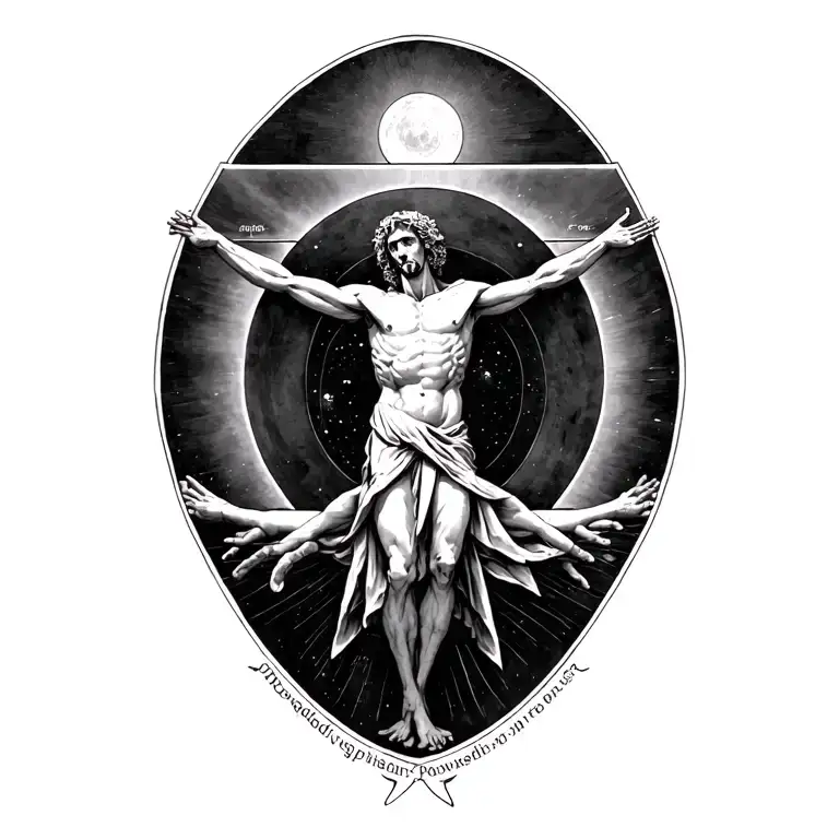 Knowledge Is Power And Vitruvian Man