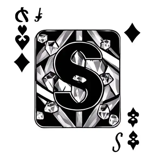 Dice Cards Dollar Sign Diamonds