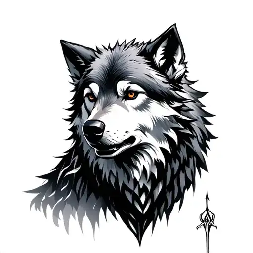 Half Wogame Of Thrones Stark Wolf
