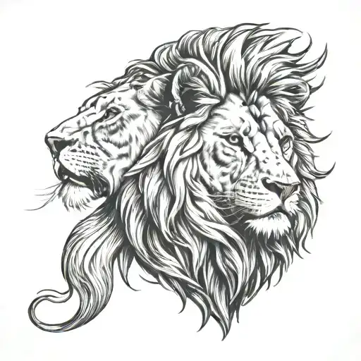 Realistic Lion Head