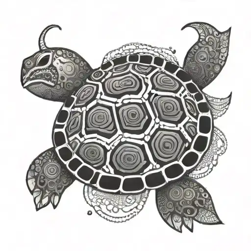 Aboriginal Dot Art Turtle