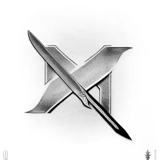 Tally Marks Cut With Sword