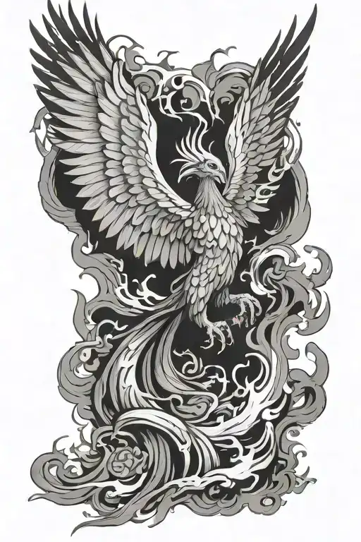 Phoenix Rising From The Ashes And God