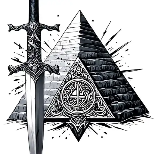 Islamic Sword Penetrating Illuminati Pyramid