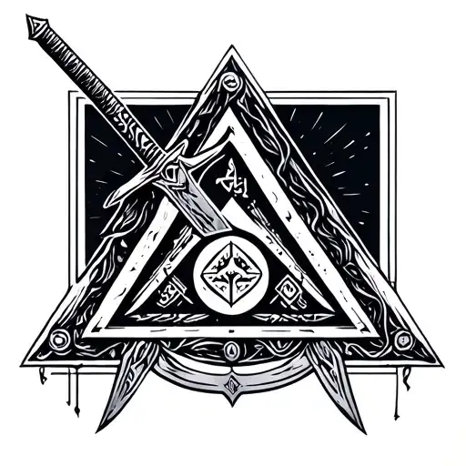 Islamic Sword Killing Illuminati Pyramid