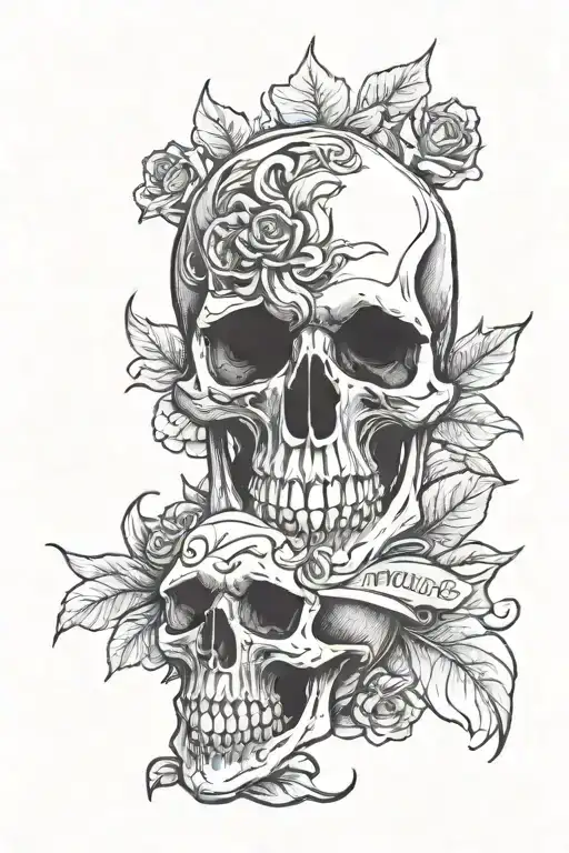 Skull And Inscription Underneath It