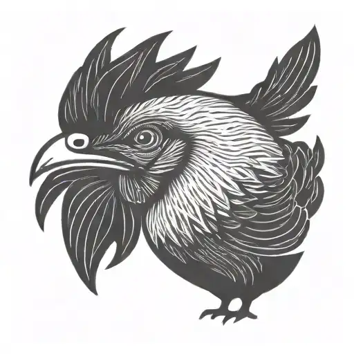 Black Chicken Funny Modern Minimalist