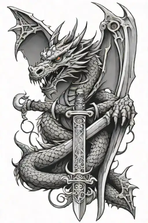 Dragon Katana Surrounded