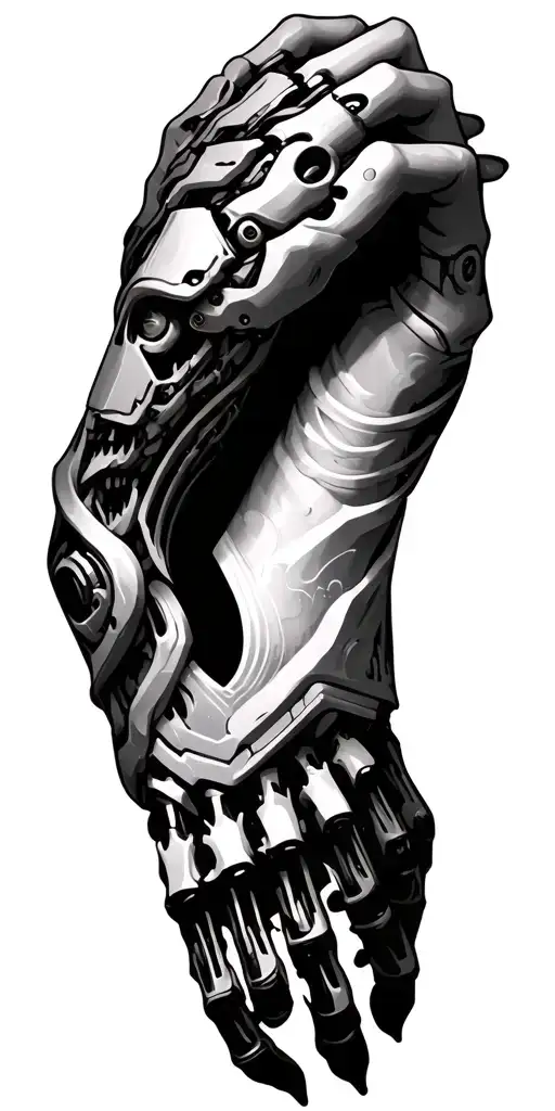 Bionic Arm Design Representin Humbleness Y Braveness