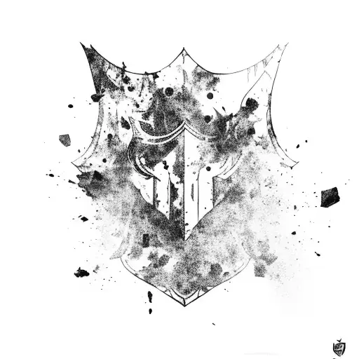 Skyrim Reverse Ink Splatter