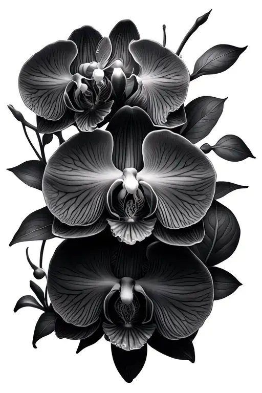 Carta Nautica With Black Orchid Flowers