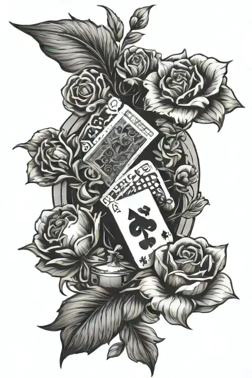 Gambling And Flower Intertwined