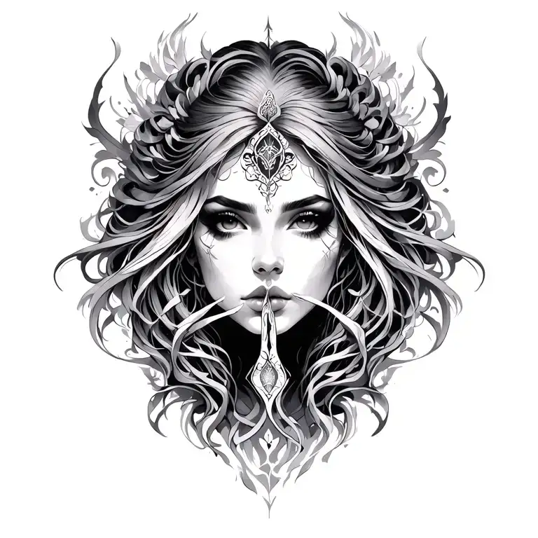 Mystic Woman Shushing