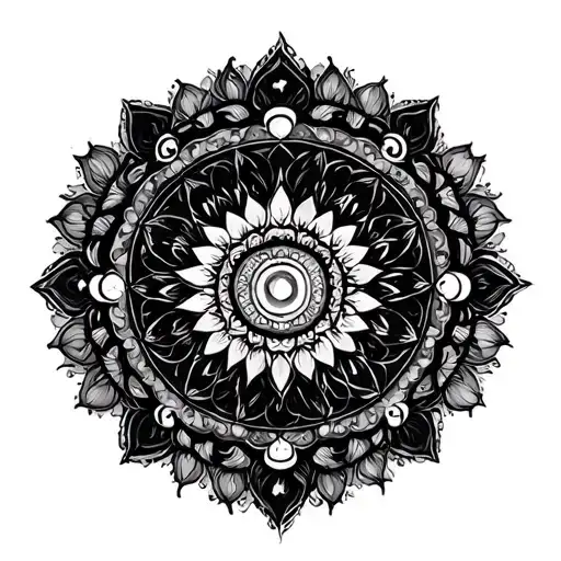 Chakra Mandala Incorporating Elements