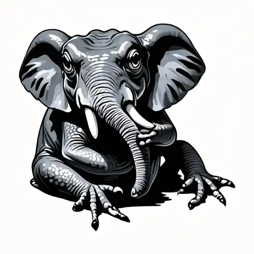 Frog Hold Elephant