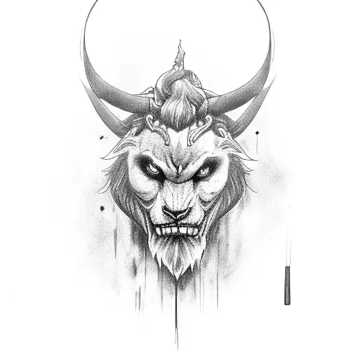 An Elegant Black-grey Portrait Of A Beauty And A Beast