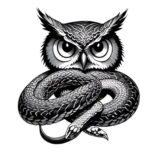 Owl Snake Infinity Symbol
