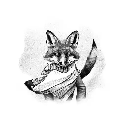 Fox With Scarf