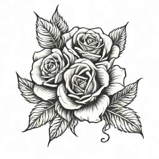 Rose With Feb 5 2023 Roman Numerals