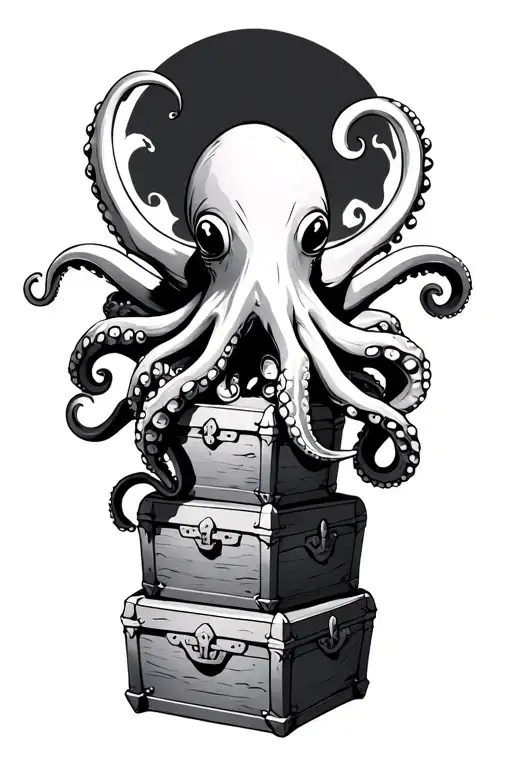Octopus Guarding 3 Treasure Chests
