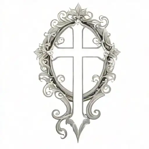 Cross With Filligree Design