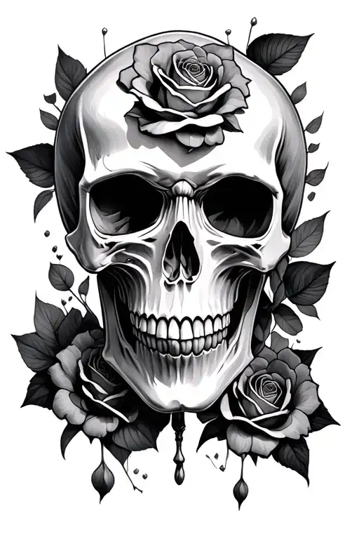 Realistic Dark Skull