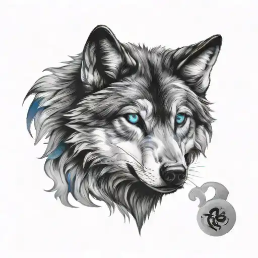Wolf With Blue Eyes