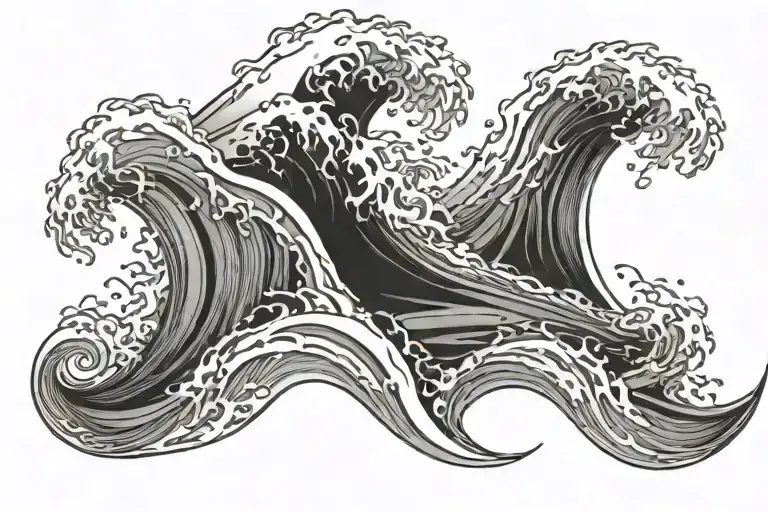 Water Waves Do Good And Throw It Into The Sea