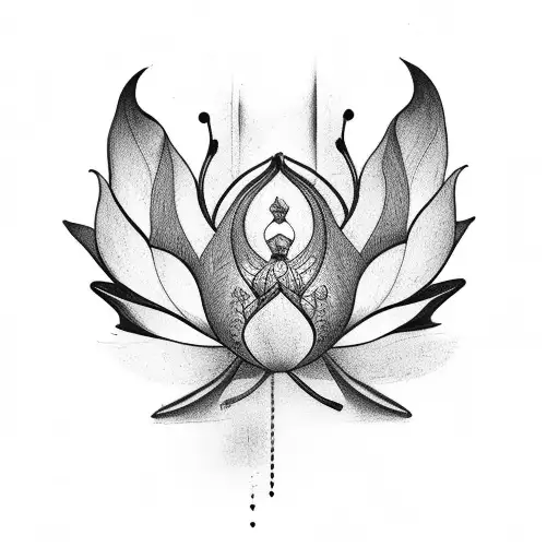 Lotus With Riding Horse