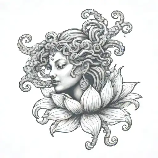 Medusa Lotus Flower Semi Colon