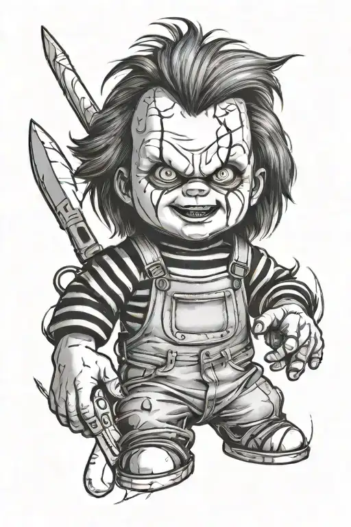 Chucky The Killer Doll Fine Line
