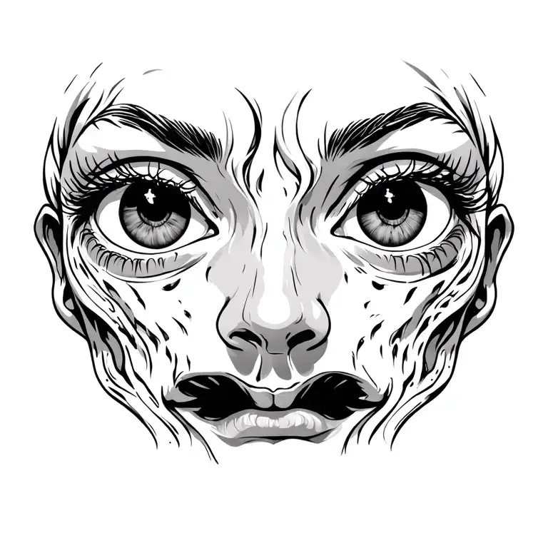 Meduza Head With Empty Eyes Looking