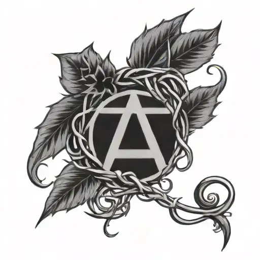 Anarchy Symbol Vines