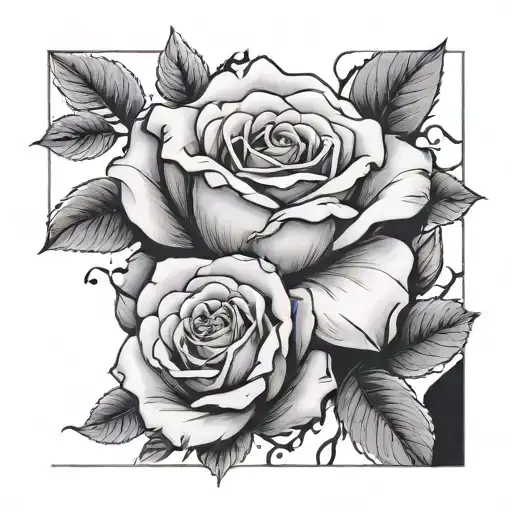 Forearm Tattoo Featuring Black And White Composition With White Rose