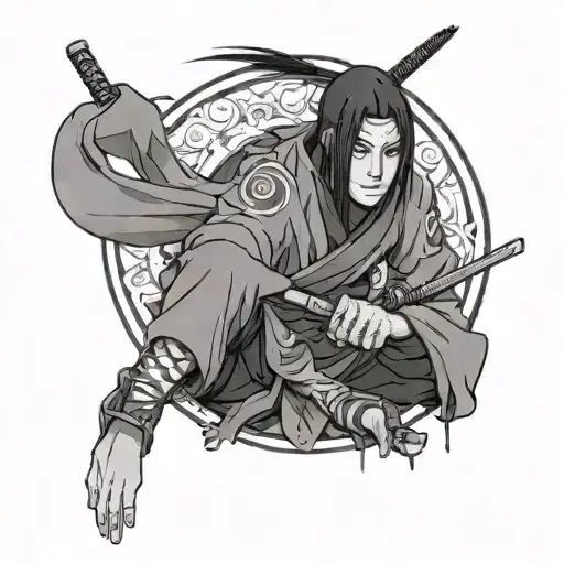 Itachi Uchiha With Samurai
