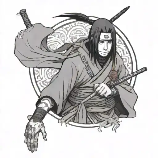 Itachi Uchiha With Samurai Mask
