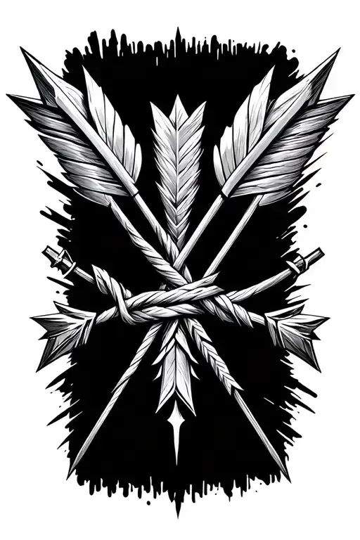 3 Arrows Crossed And Tied In The Middle