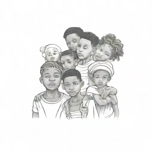 5 Siblings 3 Boys 2 Girls Black Chicago Strong Beautiful Together Unified Family