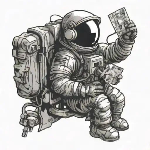 Astronaut Holding A Map