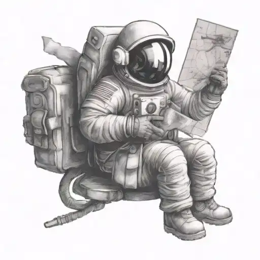 Astronaut Holding A Map