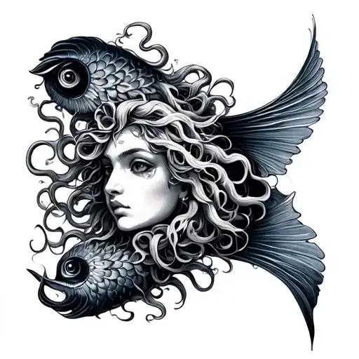 Medusa And Pisces Sign Mixed