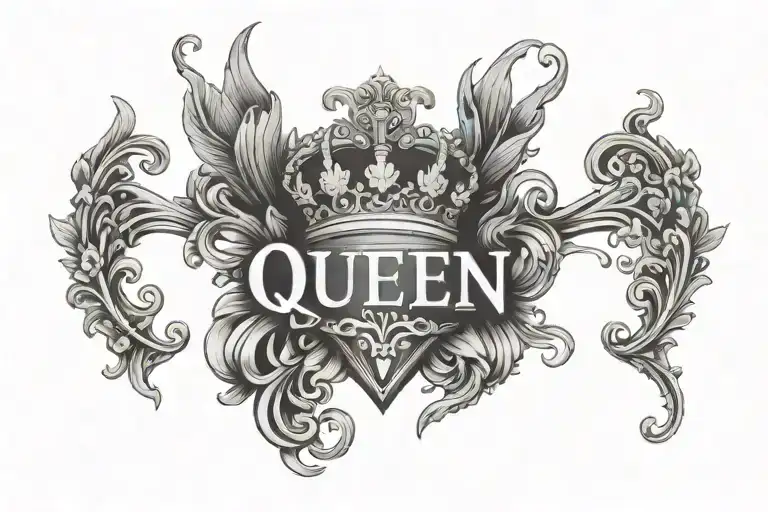 Word Queen T In Heart