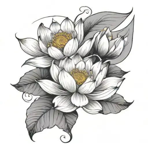 Lotus With Banner With Then Now Forever In Banner