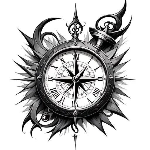 Loki And Compass And Clock