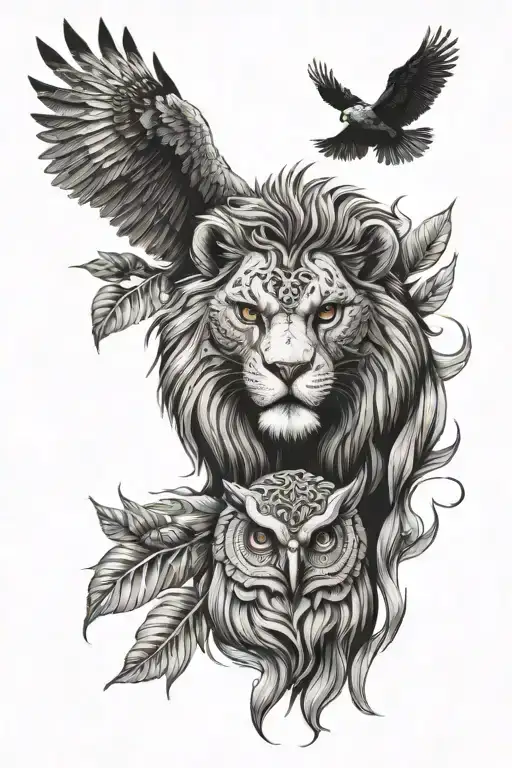 Half Lion Half Owl