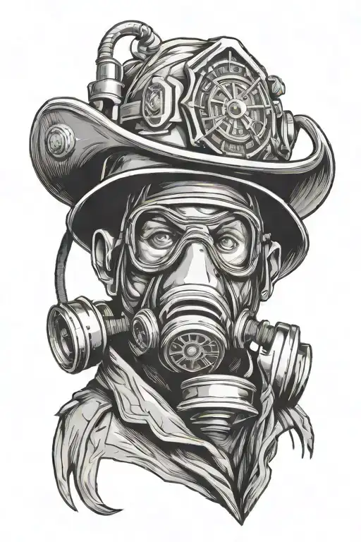 Firefighter Head With Mask